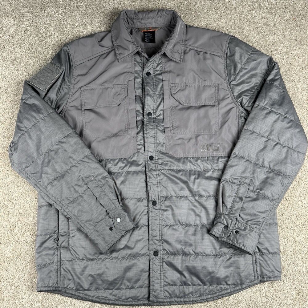5.11 Tactical Jacket Mens Large Gray Peninsula Insulator Packable Puffer Coat